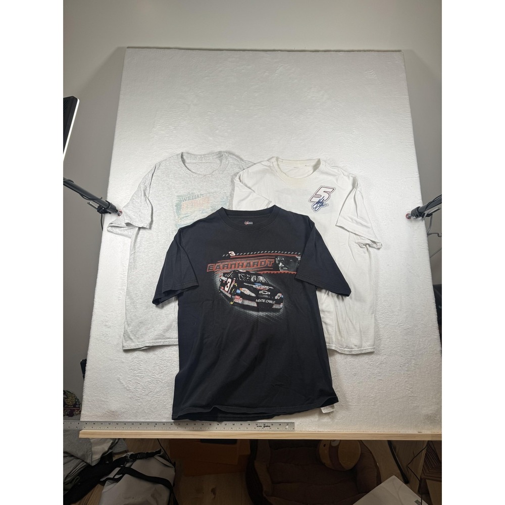 NASCAR‎ Racing Shirt Mens Large Lot Of 3 Earnhardt Goodwrench Monte Carlo Tees